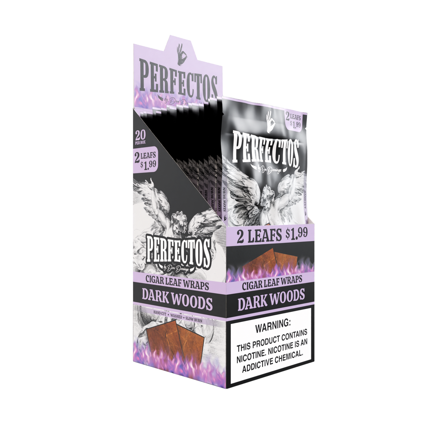 2 Cigar Leaf Wraps - Dark Woods - Display Box - 20 Units Per Display