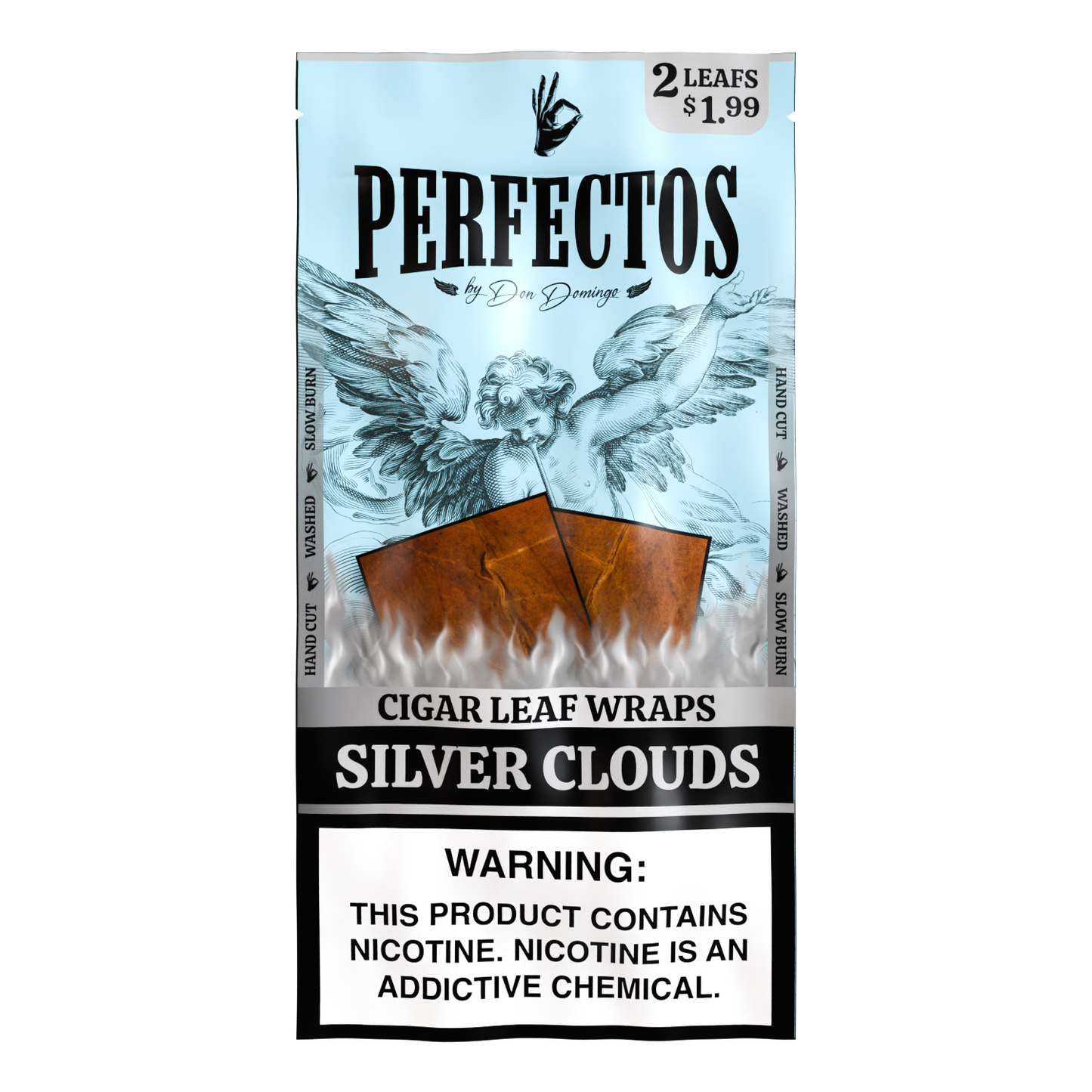 2 Cigar Leaf Wraps - Silver Clouds