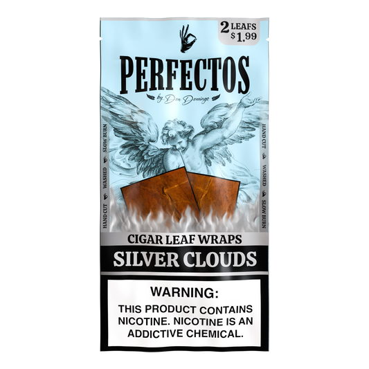 2 Cigar Leaf Wraps - Silver Clouds