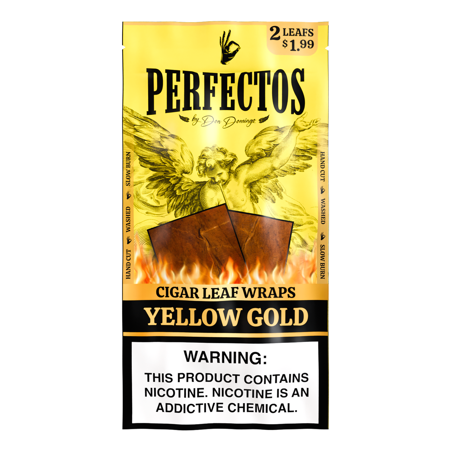 2 Cigar Leaf Wraps - Yellow Gold - Display Box - 20 Units Per Display